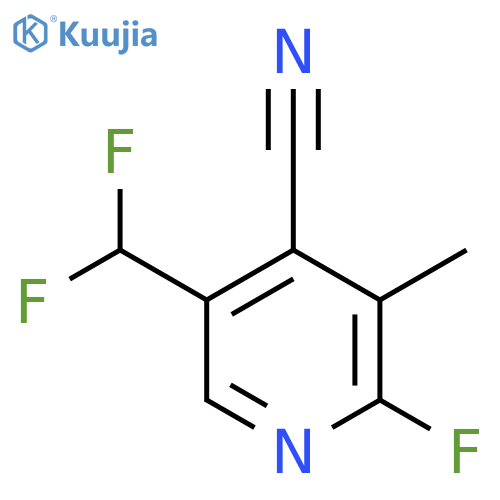 4-Cyano-5-(difluoromethyl)-2-fluoro-3-methylpyridine structure