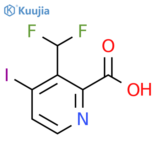 3-(Difluoromethyl)-4-iodopyridine-2-carboxylic acid structure