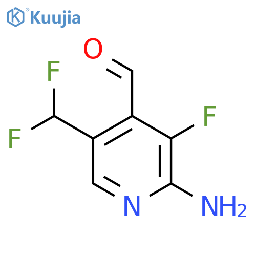 2-Amino-5-(difluoromethyl)-3-fluoropyridine-4-carboxaldehyde structure