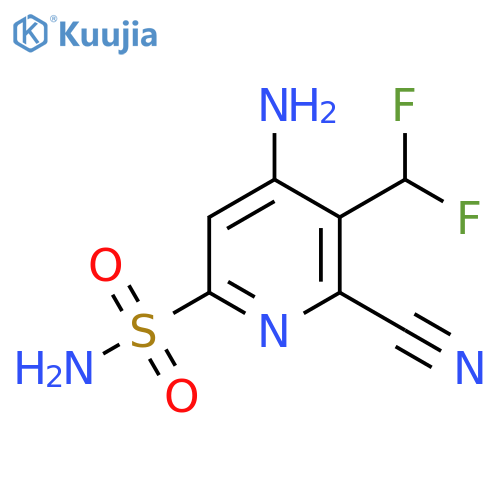 4-Amino-2-cyano-3-(difluoromethyl)pyridine-6-sulfonamide structure