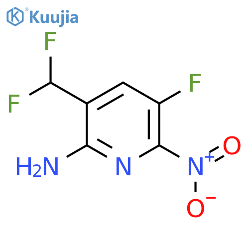 2-Amino-3-(difluoromethyl)-5-fluoro-6-nitropyridine structure