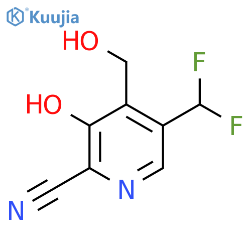 2-Cyano-5-(difluoromethyl)-3-hydroxypyridine-4-methanol structure