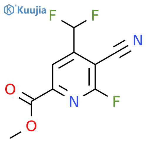 Methyl 3-cyano-4-(difluoromethyl)-2-fluoropyridine-6-carboxylate structure