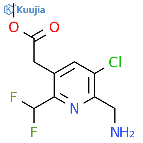 Methyl 2-(aminomethyl)-3-chloro-6-(difluoromethyl)pyridine-5-acetate structure
