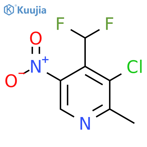 3-Chloro-4-(difluoromethyl)-2-methyl-5-nitropyridine structure