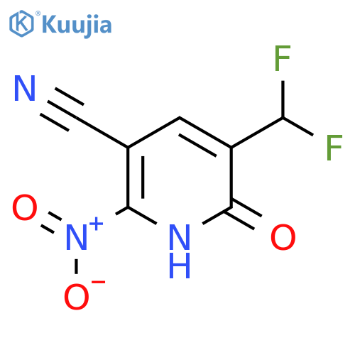 3-Cyano-5-(difluoromethyl)-6-hydroxy-2-nitropyridine structure