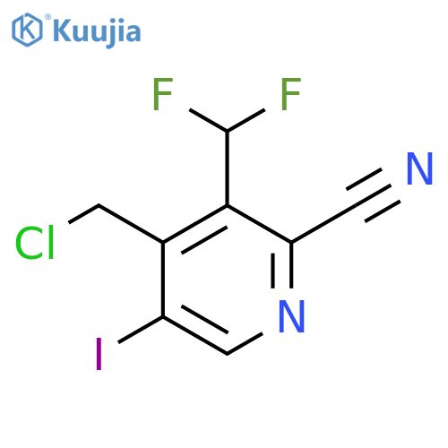 4-(Chloromethyl)-2-cyano-3-(difluoromethyl)-5-iodopyridine structure
