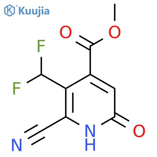 Methyl 2-cyano-3-(difluoromethyl)-6-hydroxypyridine-4-carboxylate structure