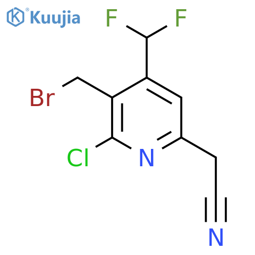 3-(Bromomethyl)-2-chloro-4-(difluoromethyl)pyridine-6-acetonitrile structure