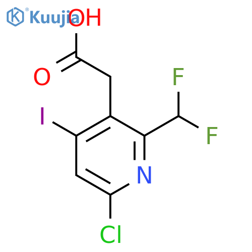 6-Chloro-2-(difluoromethyl)-4-iodopyridine-3-acetic acid structure