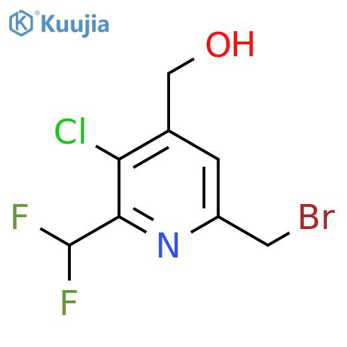6-(Bromomethyl)-3-chloro-2-(difluoromethyl)pyridine-4-methanol structure