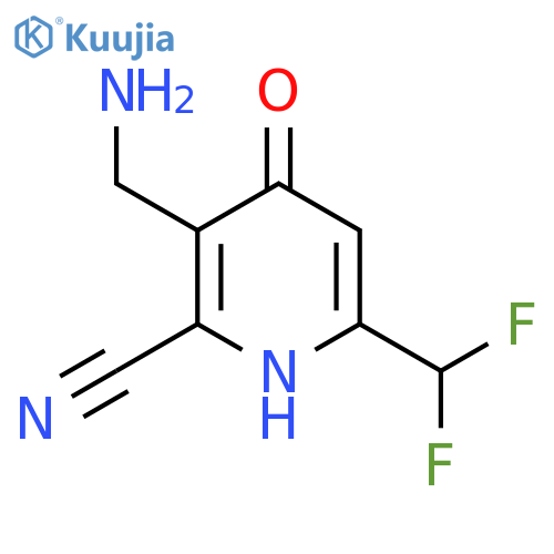 3-(Aminomethyl)-2-cyano-6-(difluoromethyl)-4-hydroxypyridine structure