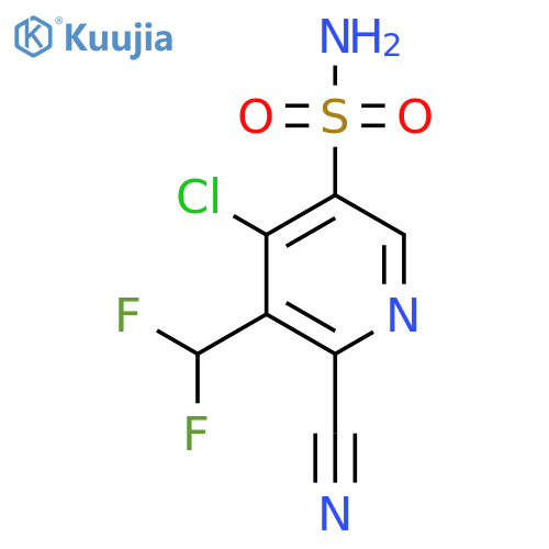 4-Chloro-2-cyano-3-(difluoromethyl)pyridine-5-sulfonamide structure