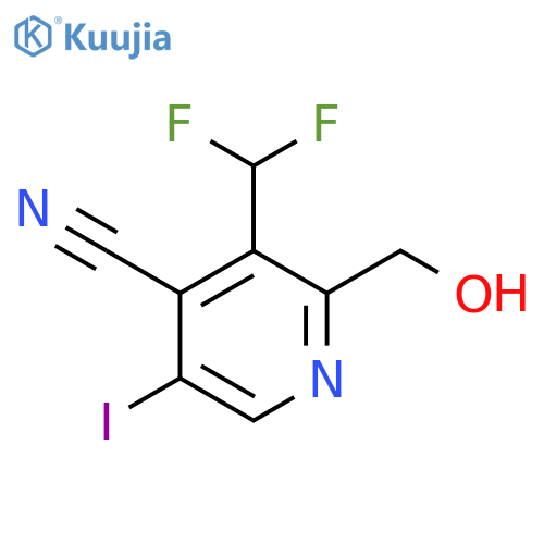 4-Cyano-3-(difluoromethyl)-5-iodopyridine-2-methanol structure