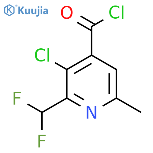 3-Chloro-2-(difluoromethyl)-6-methylpyridine-4-carbonyl chloride structure
