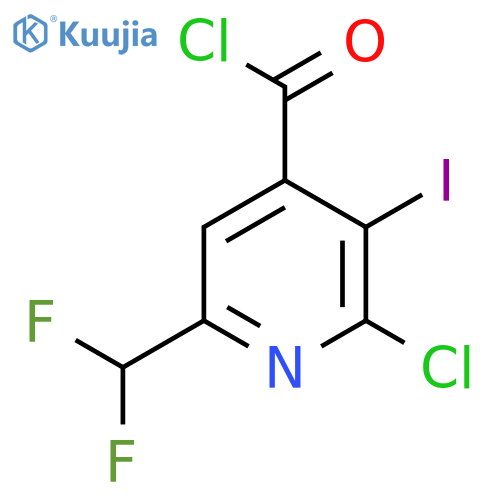 2-Chloro-6-(difluoromethyl)-3-iodopyridine-4-carbonyl chloride structure