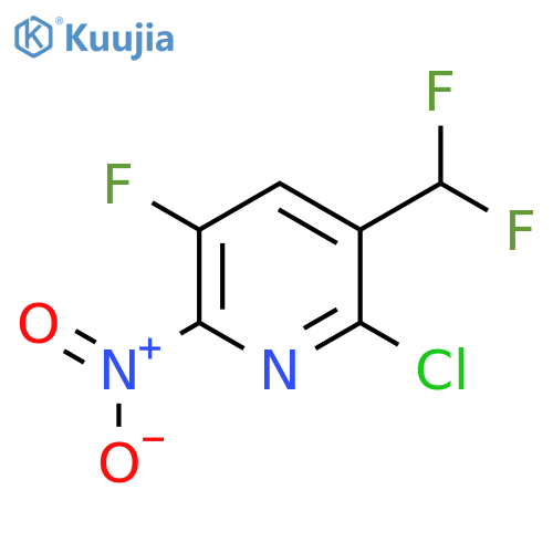 2-Chloro-3-(difluoromethyl)-5-fluoro-6-nitropyridine structure