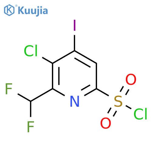 3-Chloro-2-(difluoromethyl)-4-iodopyridine-6-sulfonyl chloride structure