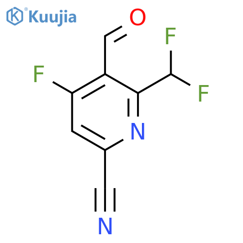 6-Cyano-2-(difluoromethyl)-4-fluoropyridine-3-carboxaldehyde structure