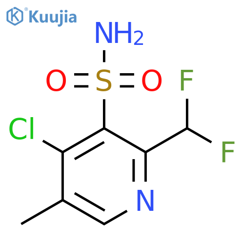 4-Chloro-2-(difluoromethyl)-5-methylpyridine-3-sulfonamide structure