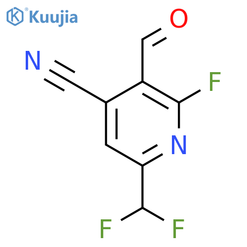 4-Cyano-6-(difluoromethyl)-2-fluoropyridine-3-carboxaldehyde structure