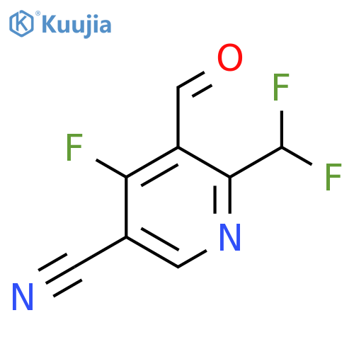 5-Cyano-2-(difluoromethyl)-4-fluoropyridine-3-carboxaldehyde structure