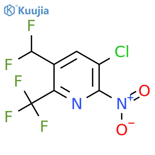 3-Chloro-5-(difluoromethyl)-2-nitro-6-(trifluoromethyl)pyridine structure