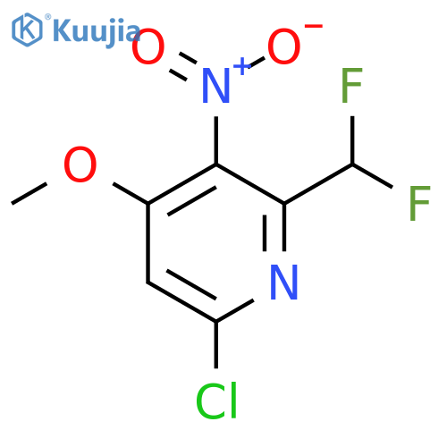 6-Chloro-2-(difluoromethyl)-4-methoxy-3-nitropyridine structure