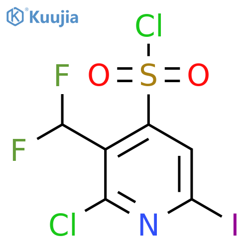 2-Chloro-3-(difluoromethyl)-6-iodopyridine-4-sulfonyl chloride structure
