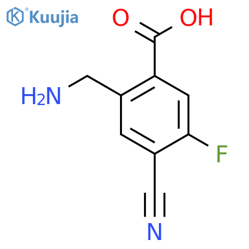 2-Aminomethyl-4-cyano-5-fluorobenzoic acid structure