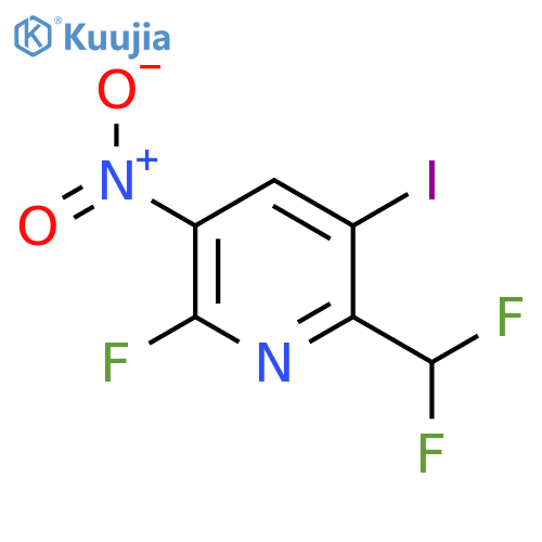 2-(Difluoromethyl)-6-fluoro-3-iodo-5-nitropyridine structure