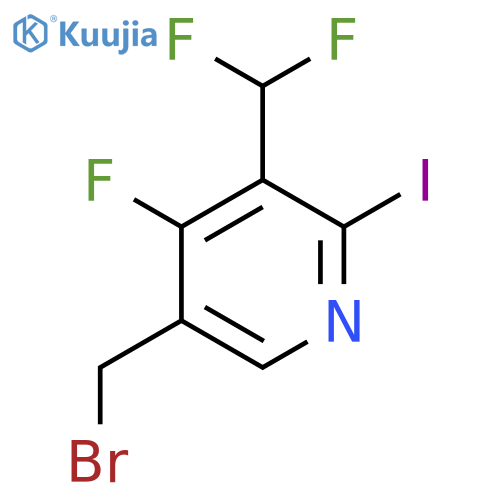 5-(Bromomethyl)-3-(difluoromethyl)-4-fluoro-2-iodopyridine structure