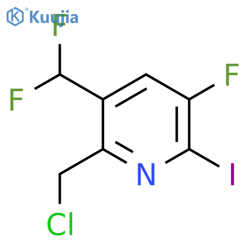 2-(Chloromethyl)-3-(difluoromethyl)-5-fluoro-6-iodopyridine structure