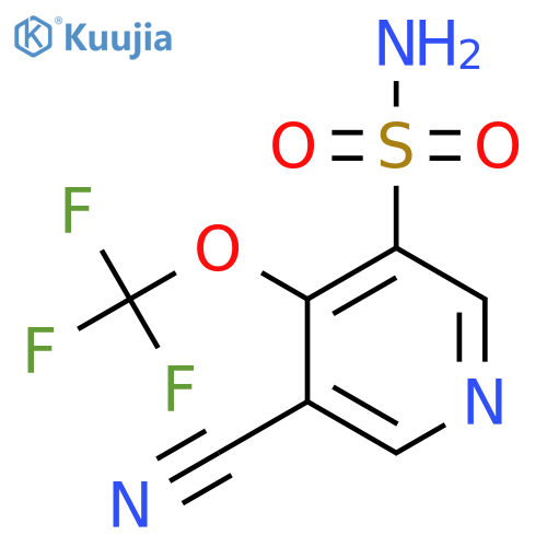 3-Cyano-4-(trifluoromethoxy)pyridine-5-sulfonamide structure