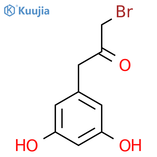 3-Bromo-1-(3,5-dihydroxyphenyl)propan-2-one structure