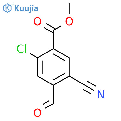Methyl 2-chloro-5-cyano-4-formylbenzoate structure