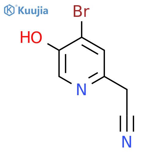 4-Bromo-5-hydroxypyridine-2-acetonitrile structure
