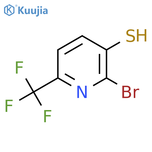 2-Bromo-3-mercapto-6-(trifluoromethyl)pyridine structure