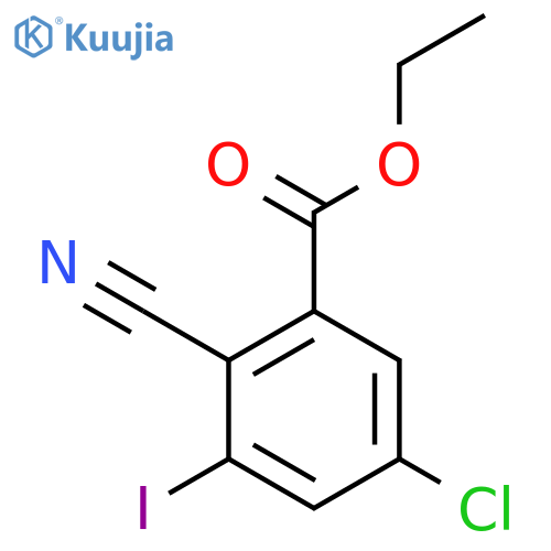Ethyl 5-chloro-2-cyano-3-iodobenzoate structure
