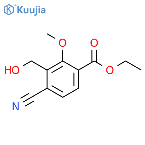 Ethyl 4-cyano-3-hydroxymethyl-2-methoxybenzoate structure