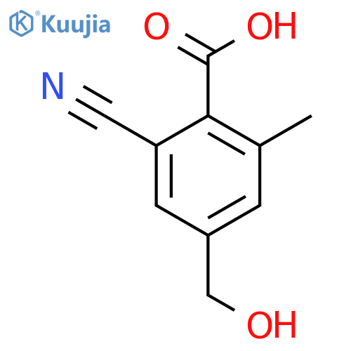 2-Cyano-4-hydroxymethyl-6-methylbenzoic acid structure