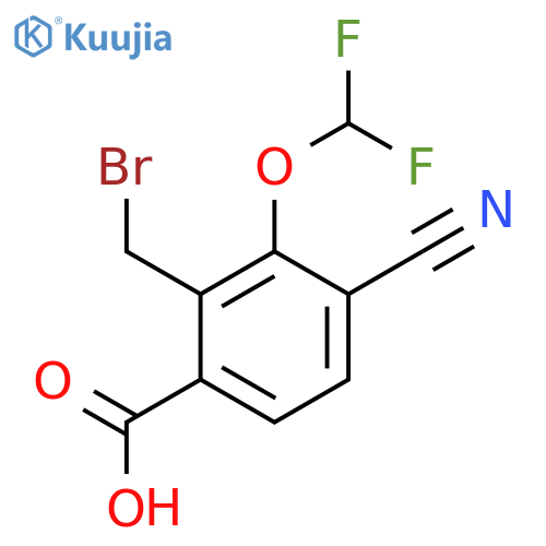 2-Bromomethyl-4-cyano-3-(difluoromethoxy)benzoic acid structure