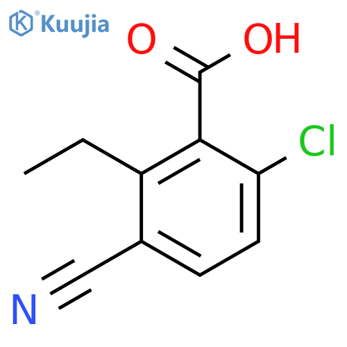 6-Chloro-3-cyano-2-ethylbenzoic acid structure