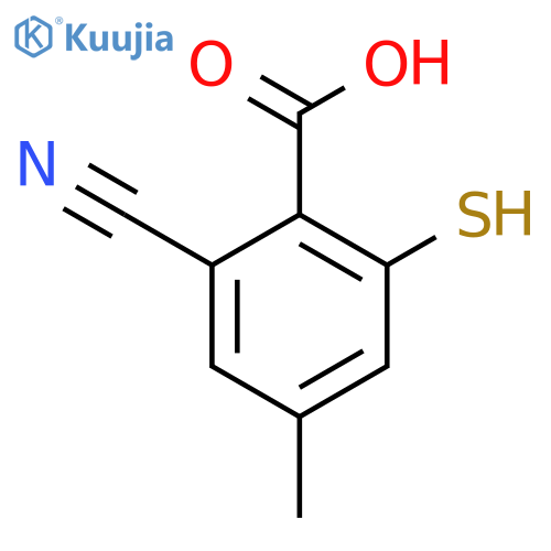 2-Cyano-6-mercapto-4-methylbenzoic acid structure