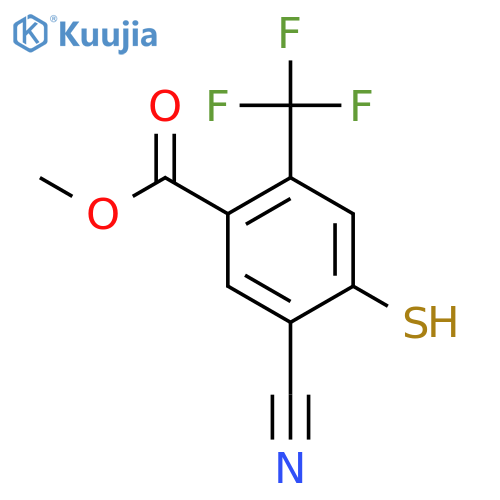 Methyl 5-cyano-4-mercapto-2-(trifluoromethyl)benzoate structure