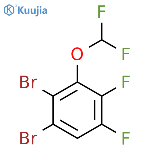 1,2-Dibromo-4,5-difluoro-3-(difluoromethoxy)benzene structure