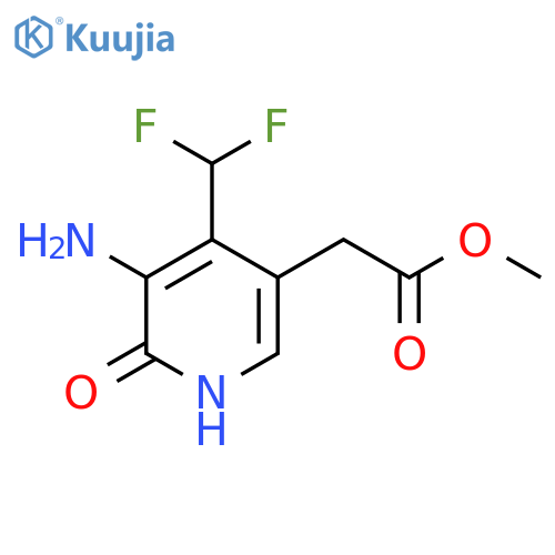 Methyl 3-amino-4-(difluoromethyl)-2-hydroxypyridine-5-acetate structure
