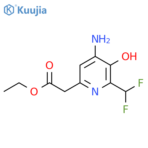 Ethyl 4-amino-2-(difluoromethyl)-3-hydroxypyridine-6-acetate structure