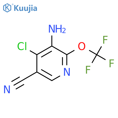 3-Amino-4-chloro-5-cyano-2-(trifluoromethoxy)pyridine structure