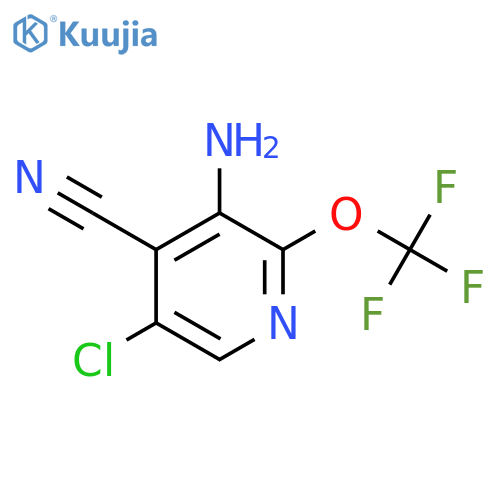 3-Amino-5-chloro-4-cyano-2-(trifluoromethoxy)pyridine structure